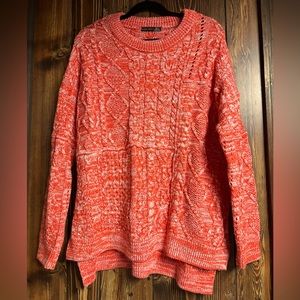 Black Taoe Orange Cable Knit Sweater